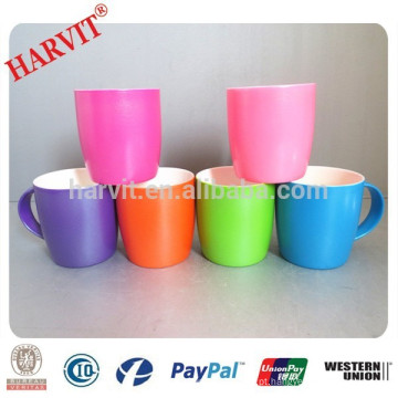 2015 New Products Spray Glazed Ceramic Canecas, Color Glazed Ceramic Stoneware Mug